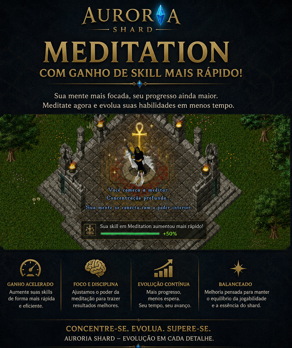 Meditation com ganho de skill mais rápido