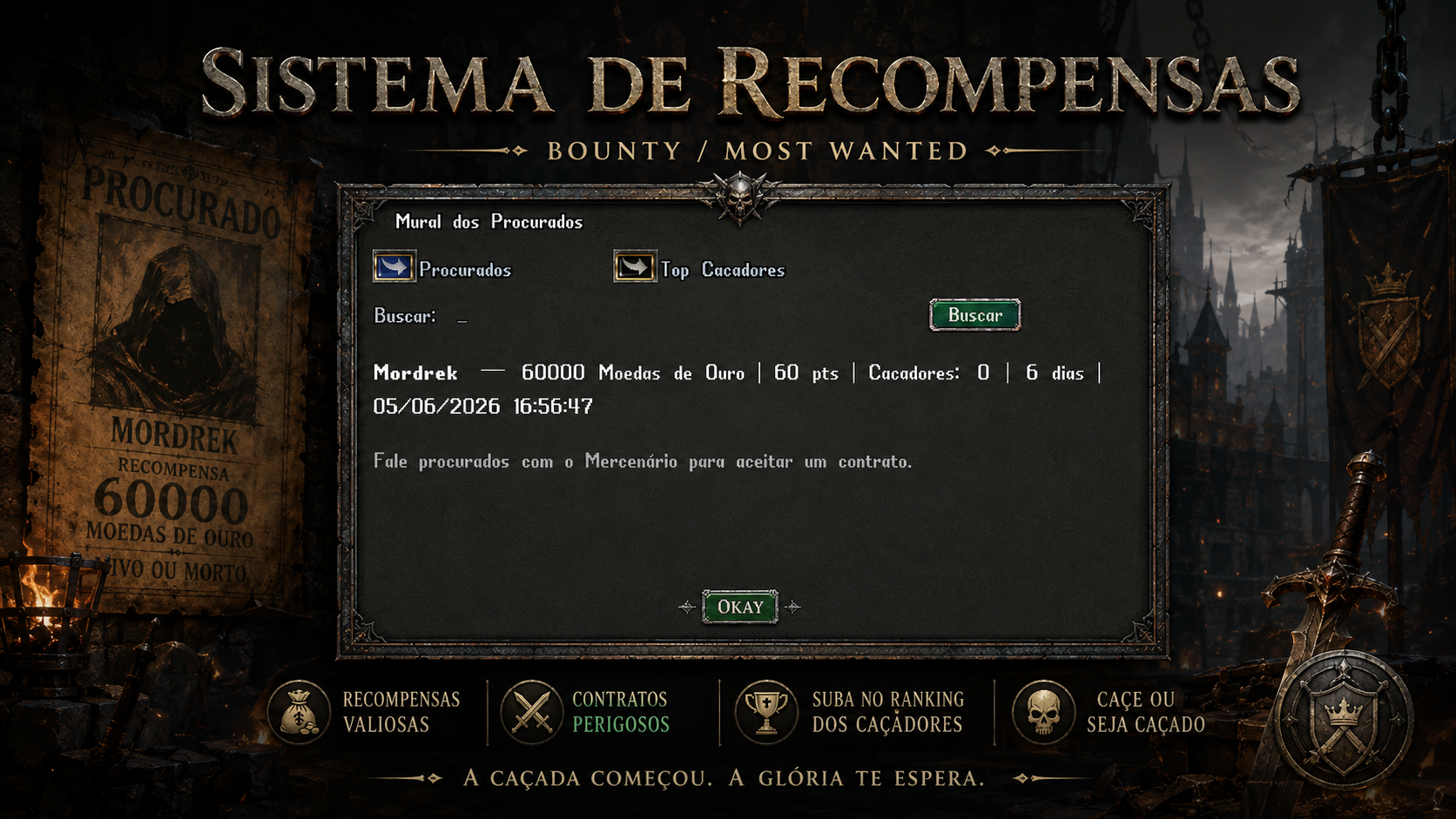 Sistema de Recompensas (Bounty / Most Wanted)