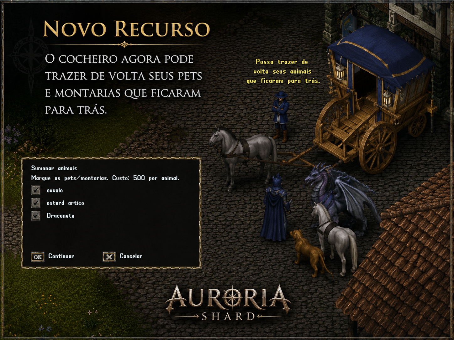 Cocheiro: sumonar pets e montarias perdidos