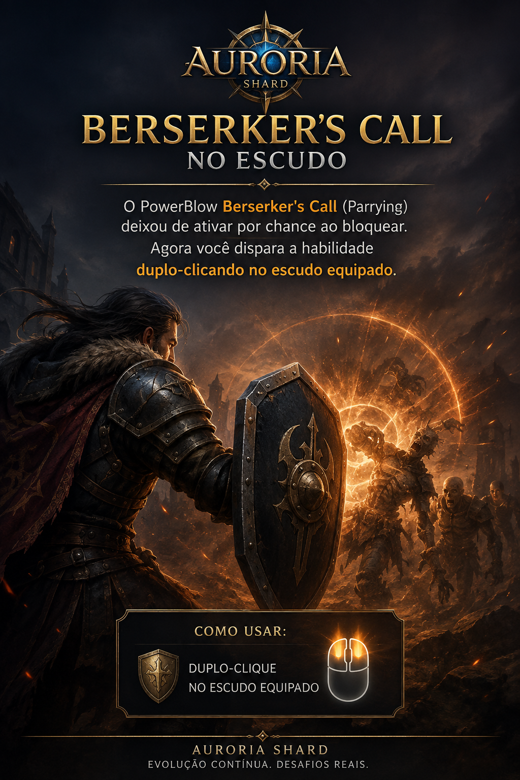 Berserker's Call no escudo